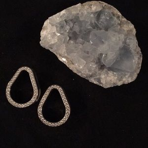 Anatometal 7/8 inch titanium and clear cz plugs